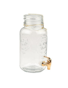 Słój szklany z kranem złotym 3,5L FITA21 2