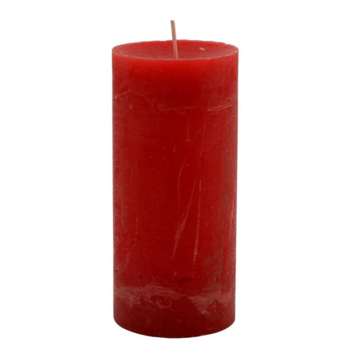 Świeca walec 15cm 65/150 czerwona