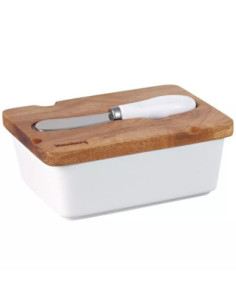 Maselniczka ceramiczna z nożem Klausberg KB-7785 biała 2