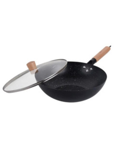 Wok 30cm stalowy z pokrywką Kinghoff KH-1984 2