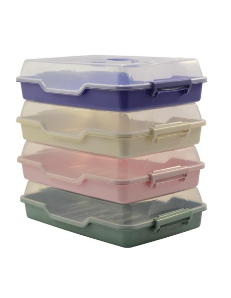 Pojemnik na ciasto prostokątny 43x29,5x10,5cm NG-639 mix