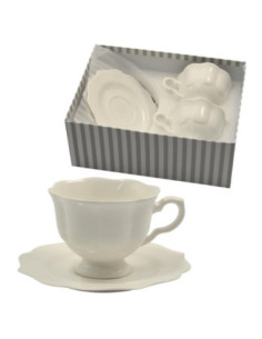 Filiżanki ze spodkami 2 sztuki 220ml Fala 2