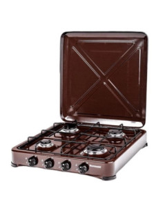 Kuchenka gazowa Ravanson 4 palnikowa K04 brązowa 2
