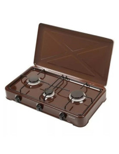 Kuchenka gazowa Ravanson 3 palnikowa K03 brązowa 2