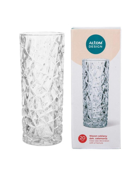 Wazon szklany 20cm Załamania