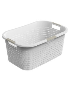 Kosz na pranie 40L Country biały