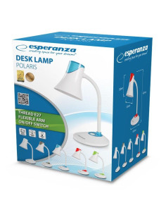 Lampka biurkowa Esperanza Polaris biało/czarna ELD111K