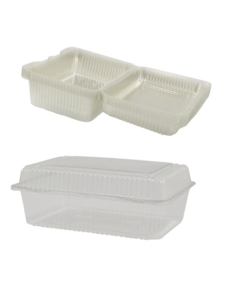 Pojemniki jednorazowe zamykane 24x17x10cm 10 sztuk