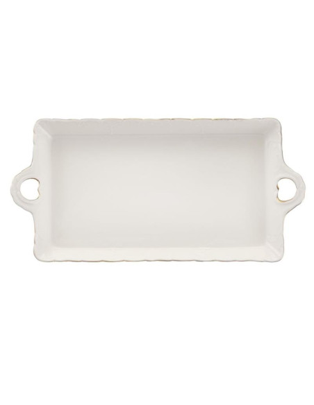 Taca ceramiczna 30x14,5cm Clara Gold Ivory AZ087