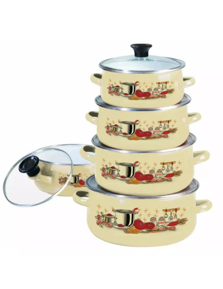 Garnki emalia 10 elementów Klausberg KB-7170