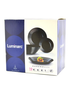 Serwis obiadowy Luminarc Harena 19 elementów czarna