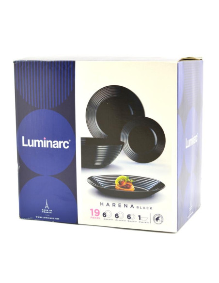 Serwis obiadowy Luminarc Harena 19 elementów czarna