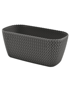 Doniczka Splofy szary 29,7x14,5x13,3cm owalna