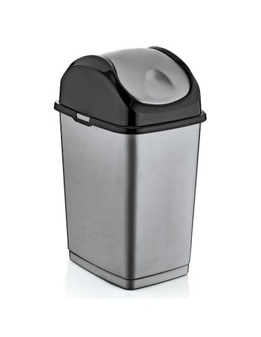Kosz na śmieci Slim 35L uchylny srebrny