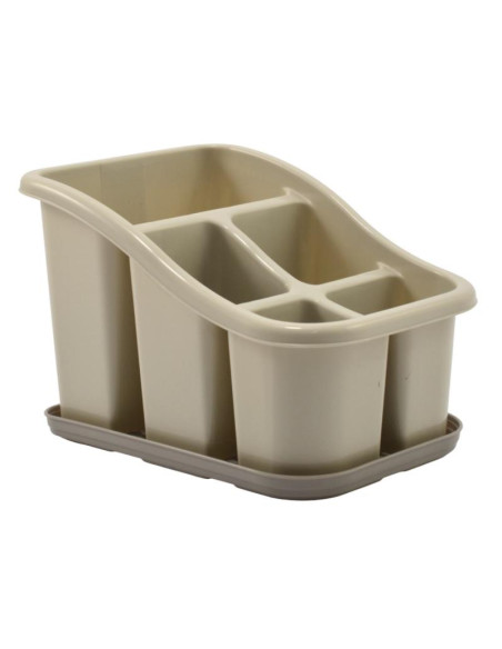 Ociekacz na sztućce plastikowy 5-komorowy mix