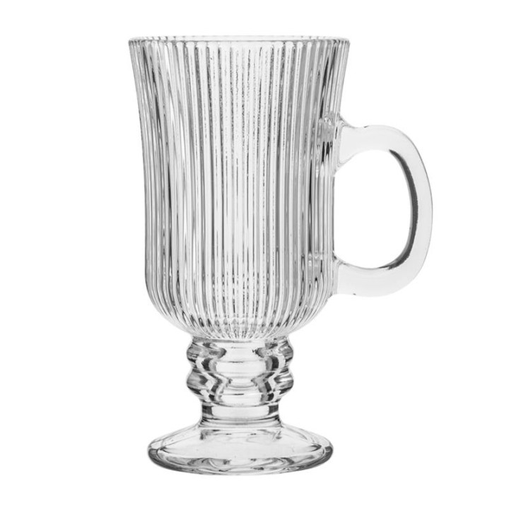 Kubek szklany 245ml Selena na stopce