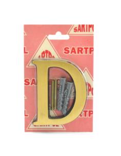 Litera "D" 10cm patynowana lakier