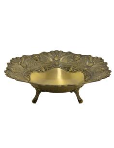Patera plater/złoty nóżki 23cm 466-8200