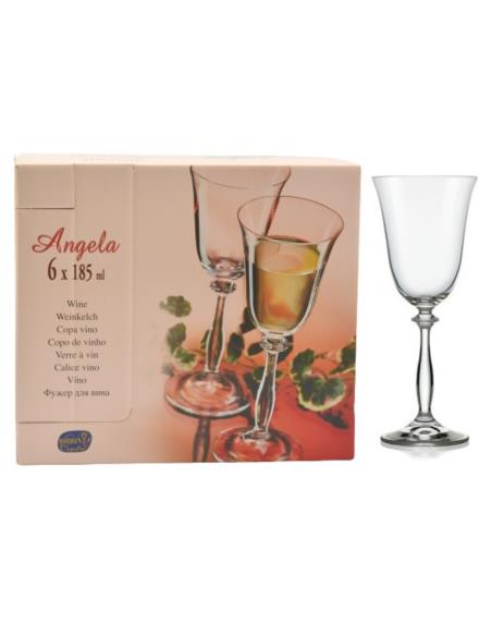 Kieliszki do wina 185ml 6szt Angela