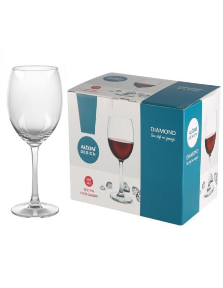 Kieliszki do wina 330ml 6szt Diamond