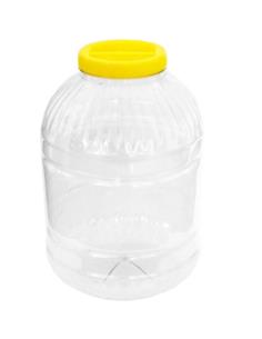 Słój plastikowy 8,0L PET żółta zakrętka