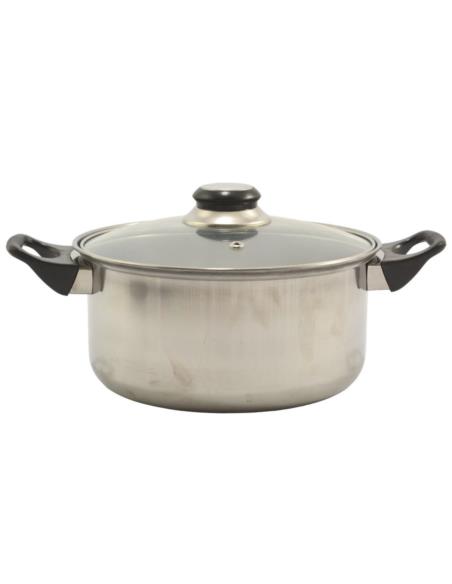 Garnek 22cm nierdzewny z pokrywką wysoki