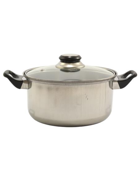 Garnek 20cm nierdzewny z pokrywką