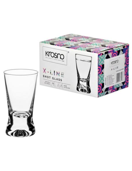 Kieliszki do wódki 25ml 6szt Krosno X-Line Shot