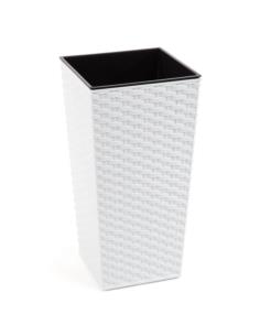 Doniczka Finezja ratan 25cm h:46,5cm biała 573