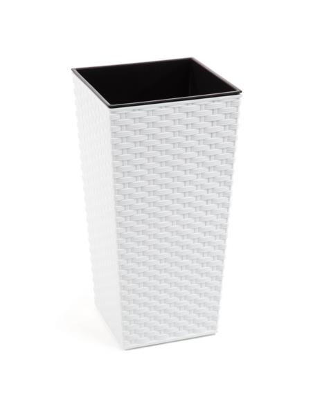 Doniczka Finezja ratan 25cm h:46,5cm biała 573