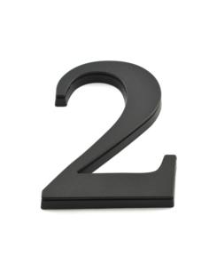 Cyfra "2" 19cm czarna tworzywo sztuczne