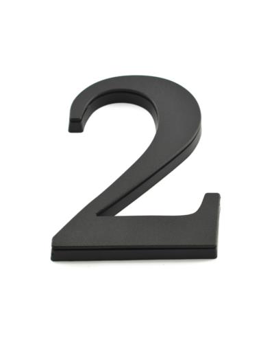 Cyfra "2" 19cm czarna tworzywo sztuczne