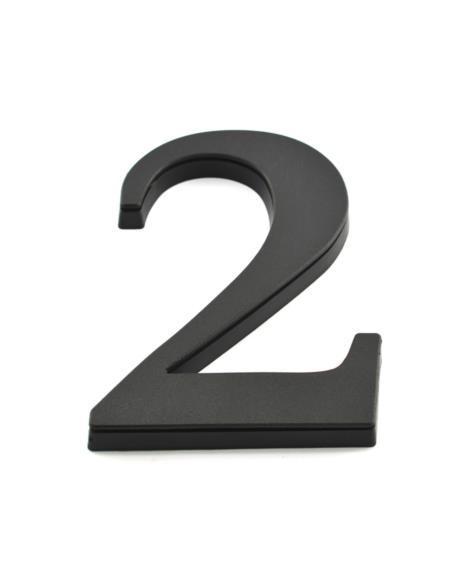 Cyfra "2" 19cm czarna tworzywo sztuczne