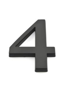 Cyfra "4" 19cm czarna tworzywo sztuczne