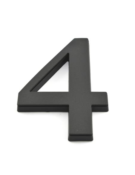 Cyfra "4" 19cm czarna tworzywo sztuczne