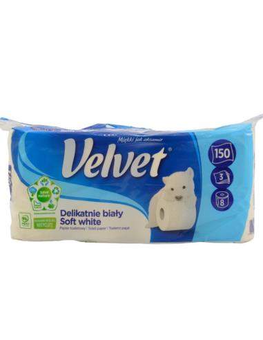Papier toaletowy VELVET 8szt biały