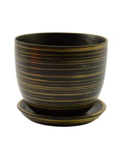 Doniczka ceramiczna z podstawką Classic 18 17,5x16cm mix