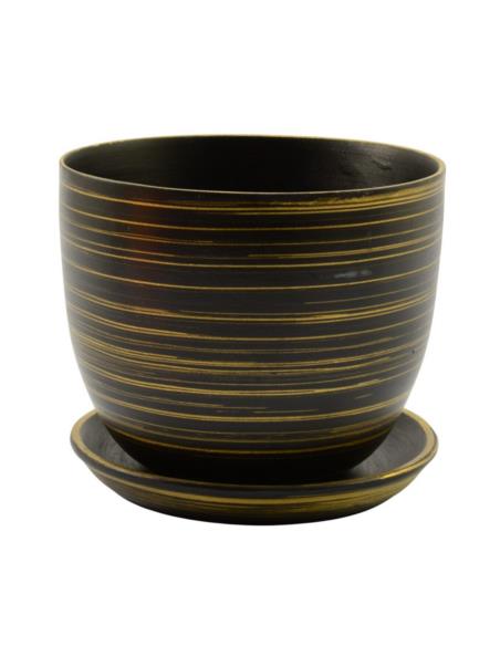 Doniczka ceramiczna z podstawką Classic 18 17,5x16cm mix
