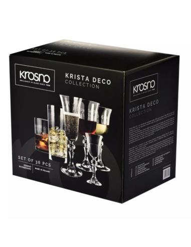 Kieliszki 36 elementów Krosno Krista Deco