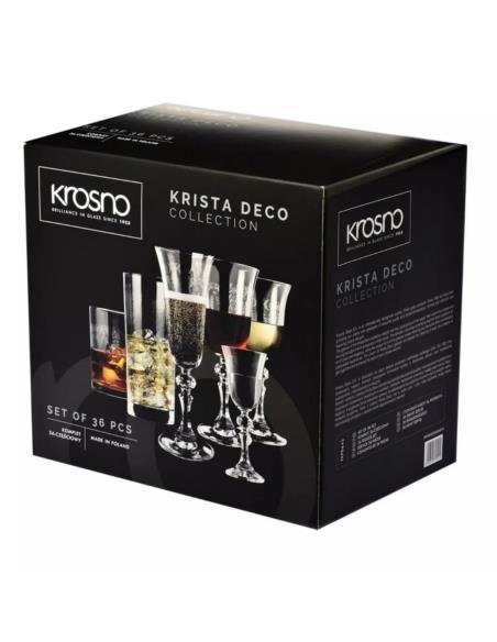 Kieliszki 36 elementów Krosno Krista Deco