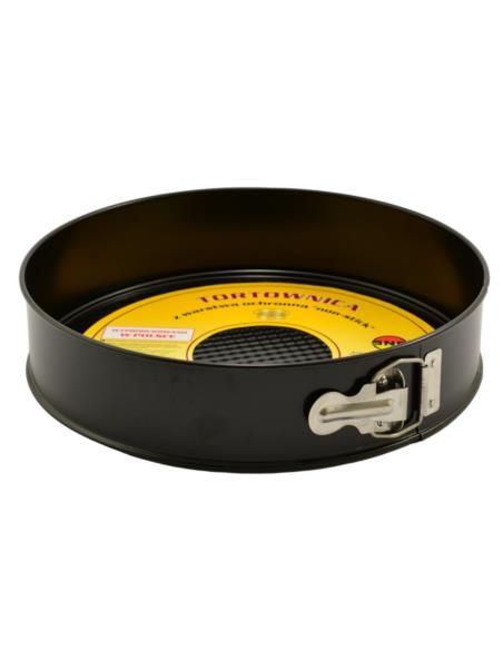 Tortownica 270mm non-stick dno fakturowane czarna