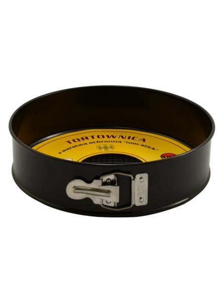 Tortownica 240mm non-stick dno fakturowane czarna