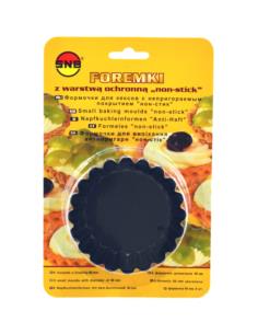 Foremki do pieczenia non-stick czarna 9cm 6 sztuk