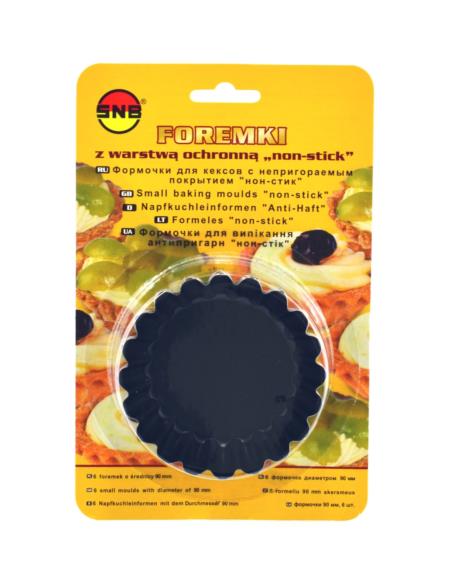 Foremki do pieczenia non-stick czarna 9cm 6 sztuk