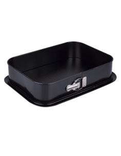 Tortownica 340x240mm non-stick czarna prostokątna