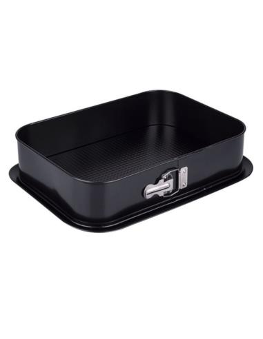 Tortownica 340x240mm non-stick czarna prostokątna