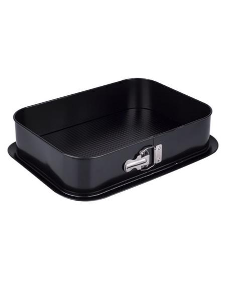 Tortownica 340x240mm non-stick czarna prostokątna