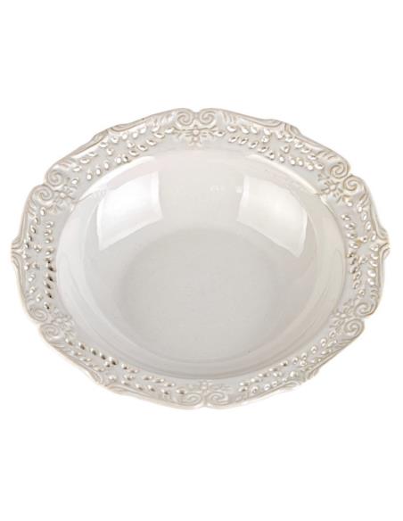 Miska do ziemniaków Amelia 650ml 23,5cm ceramiczna ażurowa