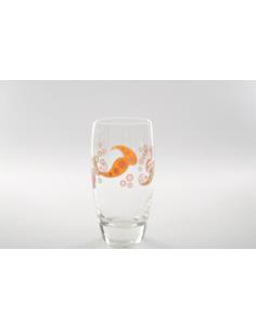 Szklanka 350ml wysoka Amantea dekorowana orange