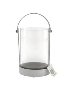 Lampion metal/szkło latarnia 17,5cm biała WK70A